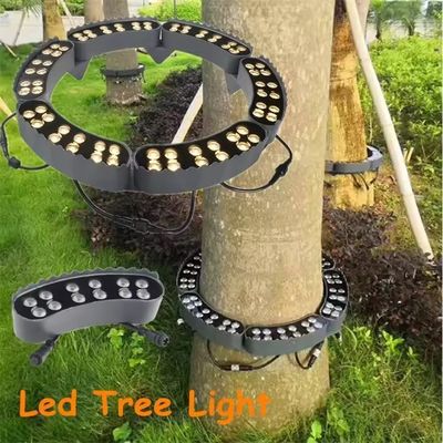 Lámpara de anillo a prueba de agua para palma desde el ángulo de haz de 120 ° Luz solar LED para abrazar árboles