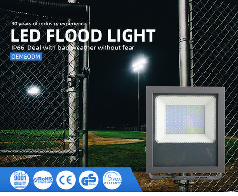 IP66/67 impermeable 30W 50W 100W 150W 200W luz de inundación LED delgada para estadio al aire libre