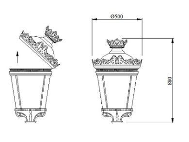 Iluminación de lámparas de pilares LED para jardines de jardines de jardines de alta potencia 70W 100W 120W 150W