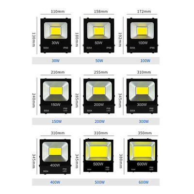 20W 30W 50W 100W 150W 200W Luces de inundación LED de alta potencia para estadios deportivos al aire libre