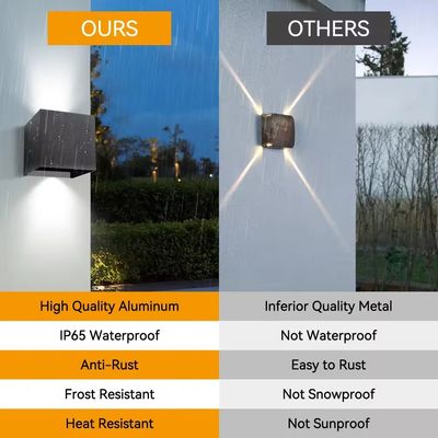 Iluminación de pared LED de aluminio de jardín para soluciones de iluminación de hoteles