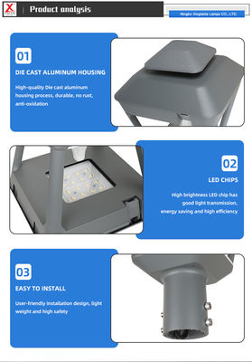 Aluminio exterior IP65 resistente al agua 40w 60w 80w 100w 120w luz de jardín LED para iluminación de parques