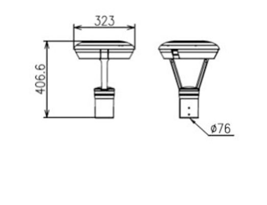 Lámpara LED de 50W para Europa Tipo Villa Jardín con 3/5 y 4000K Temperatura de color