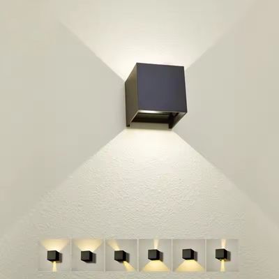 Índice de reproducción de color Ra 80 Luz de pared exterior moderna LED impermeable IP65 hacia arriba hacia abajo