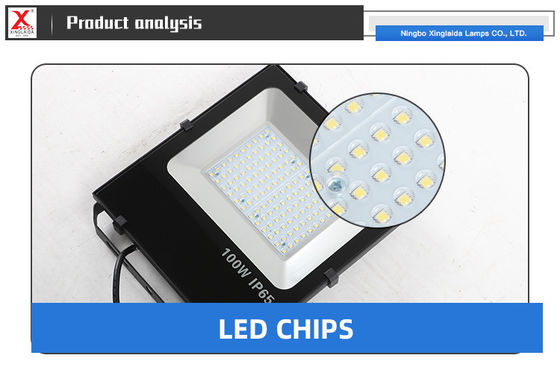 Luz de inundación LED al aire libre de 100W IP65 impermeable con sensor 6500K 10000Lm Luz de seguridad Luz de inundación blanca