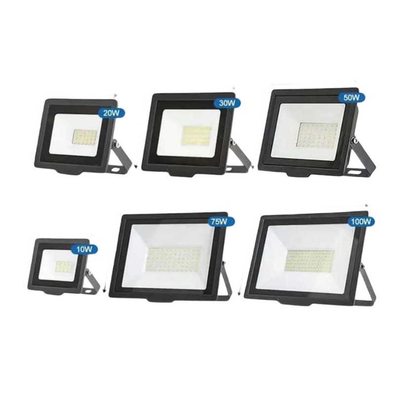 Luz de inundación LED de alta potencia 50W 100W IP65 para iluminación de estadios al aire libre Color inalámbrico Blanco