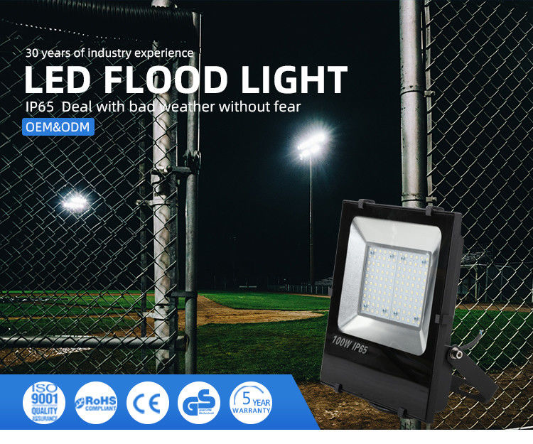 Luz de inundación LED al aire libre de 100W IP65 impermeable con sensor 6500K 10000Lm Luz de seguridad Luz de inundación blanca